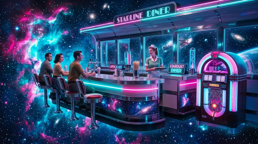 Neon Diner Background